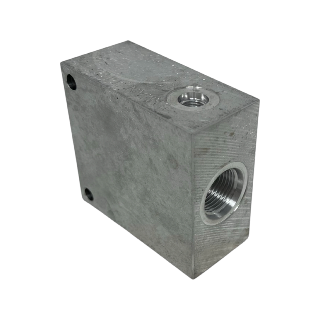 AC103CB6S : Daman Common Cavity Body, C-10-3 Cartridge Cavity, #6 SAE (3/8") Port Connections, 3000psi Rated, Aluminum, Without Gauge Port