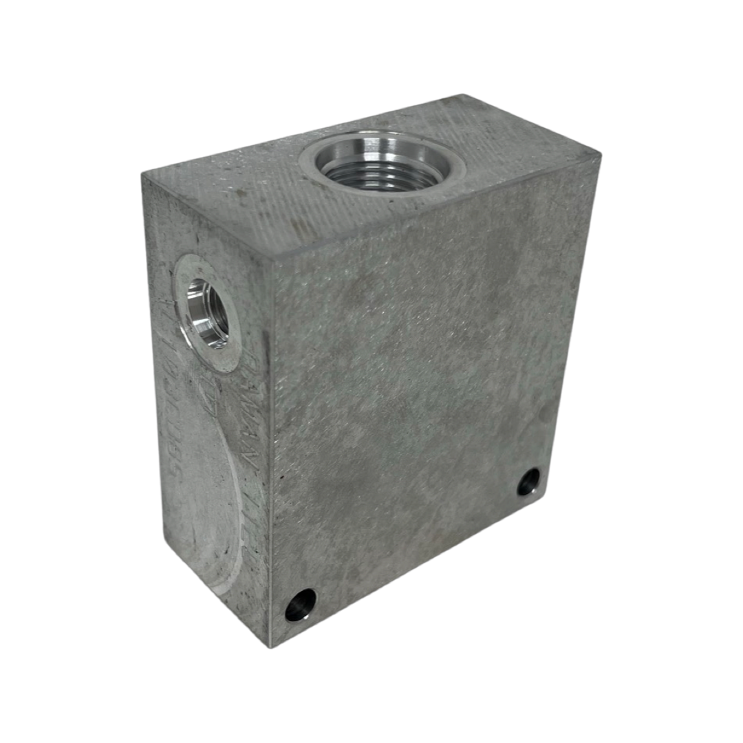AC103CB6S : Daman Common Cavity Body, C-10-3 Cartridge Cavity, #6 SAE (3/8") Port Connections, 3000psi Rated, Aluminum, Without Gauge Port
