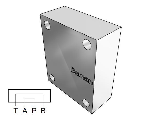 AD03COP : Daman Cover (Blanking) Plate, Aluminum, 3000psi, D03 (NG6), Crossover Cover Plate, P to A, B to T