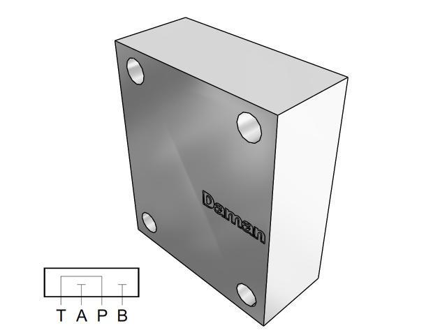 AD03CPS : Daman Cover (Blanking) Plate, Aluminum, 3000psi, D03 (NG6), Series Circuit, P to T, A&B Blocked