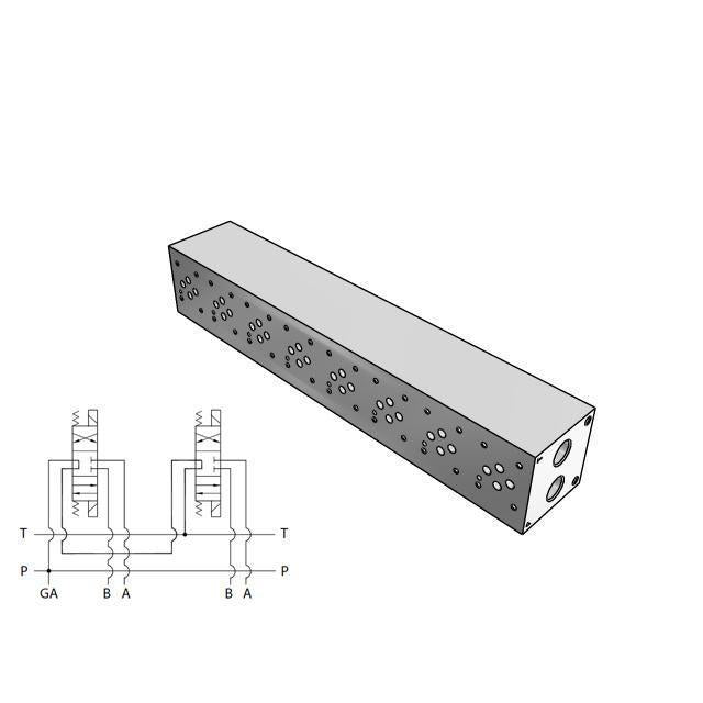 Ng06 Pattern Shop D03 (NG6) 8-Station Series Circuit Manifolds