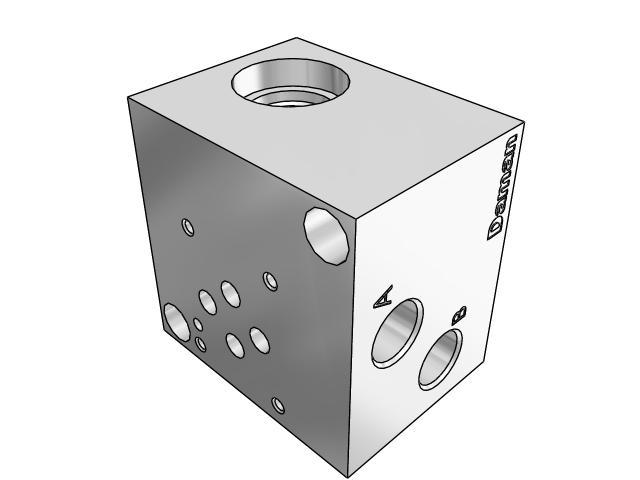 DD03SPRVS8S : Daman Subplate, Ductile Iron, 5000psi, D03 (NG6), Main Relief P to T, #8 SAE (1/2), With T-10A Sun Cavity