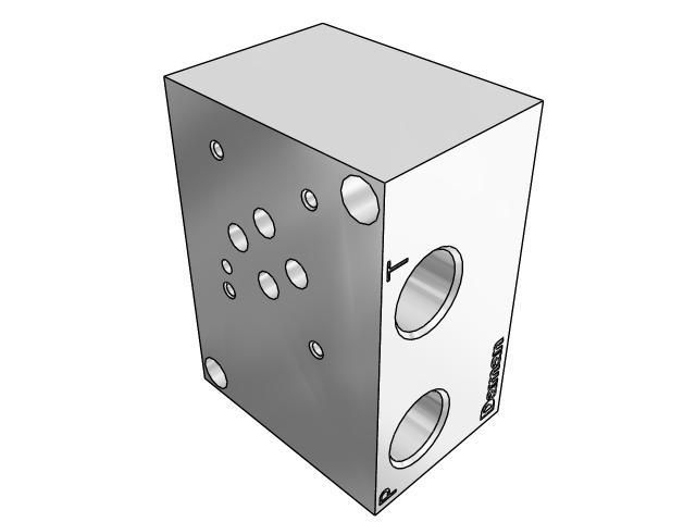 DD03SPSB6P : Daman Subplate, Ductile Iron, 5000psi, D03 (NG6), Dual Side Ported, 3/8 NPT, No Relief