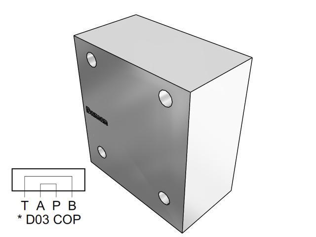 DD05COP : Daman Cover (Blanking) Plate, Ductile Iron, 5000psi, D05 (NG10), Crossover Cover Plate, P to A, B to T