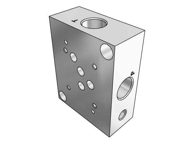 AD05HSPS12S : Daman Subplate, Aluminum, 3000psi, D05 (NG10) Hi Flow, Side Ported, #12 SAE (3/4), No Relief