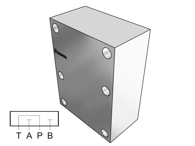 DD08CPS : Daman Cover (Blanking) Plate, Ductile Iron, 5000psi, D08 (NG25), Series Circuit, P to T, A&B Blocked