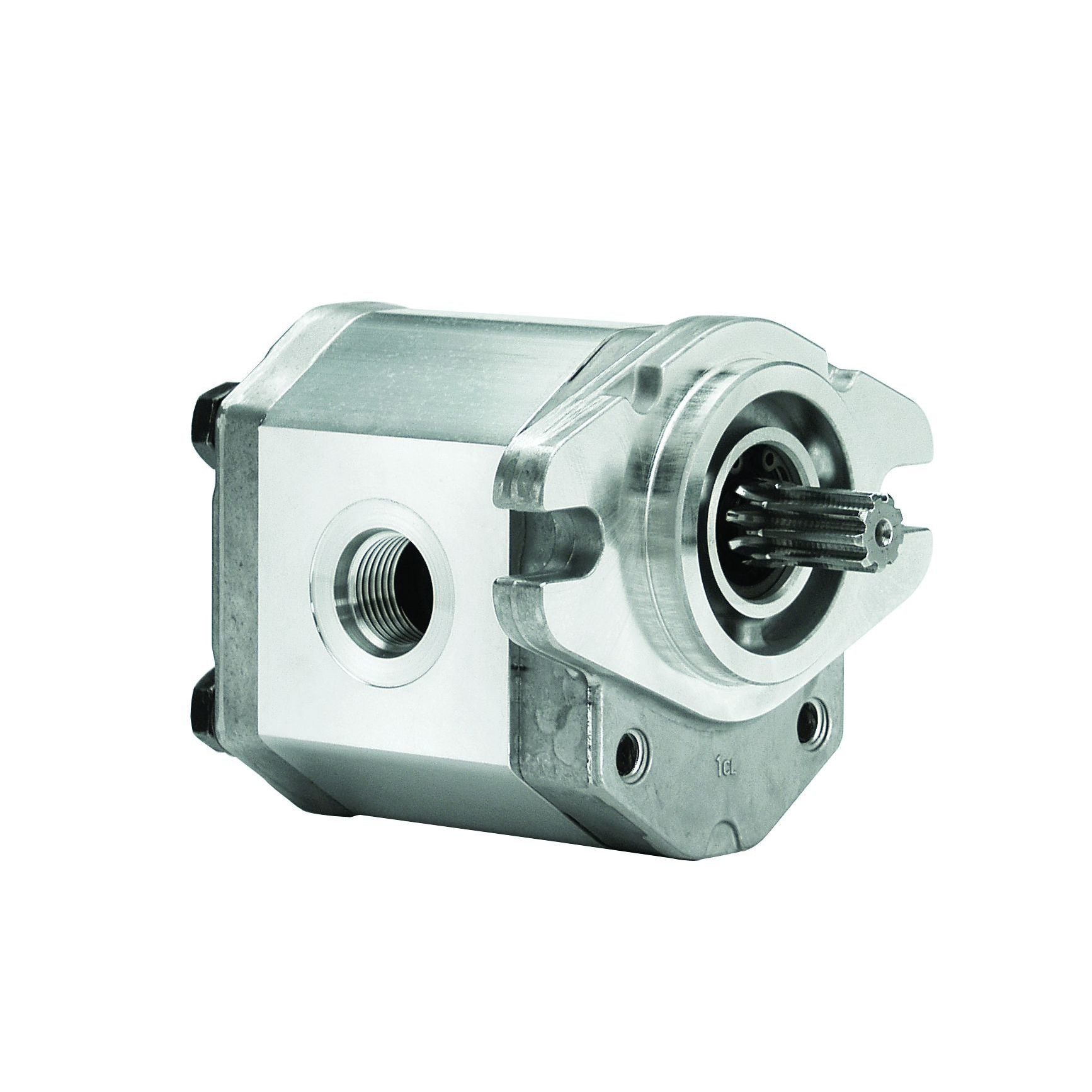 ALP1A-D-7-S1 : Marzocchi Gear Pump, CW, 5.2cc (0.3172in3), 2.47 GPM, 3335psi, 3500 RPM, #8 SAE (1/2") In, #6 SAE (3/8") Out, Splined Shaft 9T 20/40DP, SAE AA 2-Bolt Mount