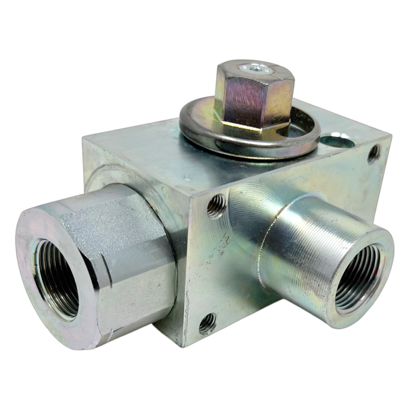 AV3LN3/4-11DV : AFP 3-Way Excavator Style Ball Valve, 5075psi rated, Steel, 3/4" NPT