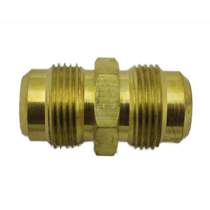 B-F2403-08-08-OHI : OHI Adapter, 0.5 (1/2") Male Flare (45-degree cone) - 0.5 (1/2") Male Flare (45-degree cone) Straight (Brass)