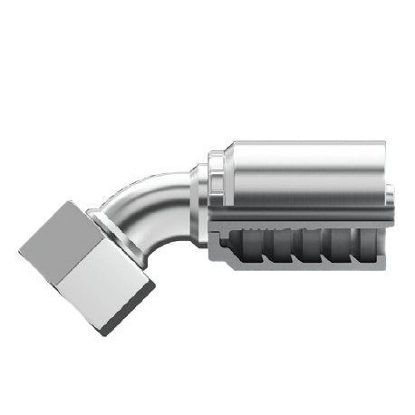 B2-OFFX45-1216: Continental Hose Fitting, 0.75 (3/4") Hose ID x 1-7/16-12 Female ORFS, 45-Degree Swivel Connection