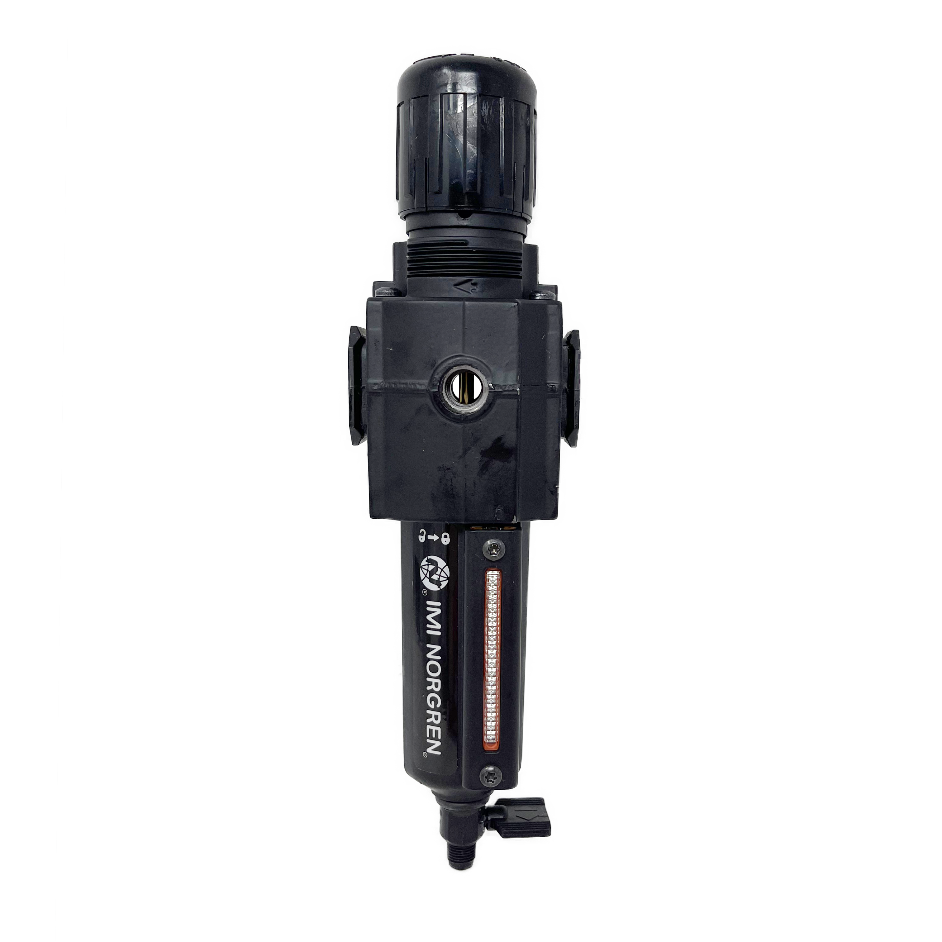 B73G-3AK-QD3-RMN : Norgren Excelon Combo Filter/Regulator, 3/8" NPT, Knob Adjust, Manual 1/4 Turn Drain, Metal Bowl, 40-Micron, Relieving, 5-150psi, No Gauge