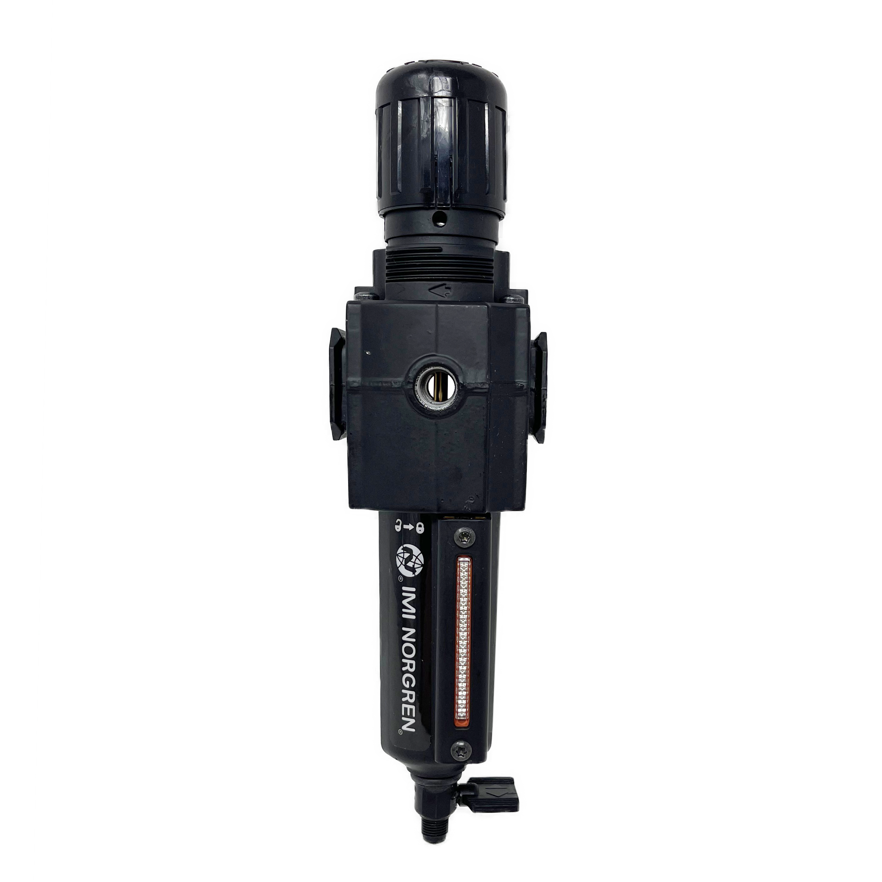 B73G-4AK-QD3-RMN : Norgren Excelon Combo Filter/Regulator, 1/2" NPT, Knob Adjust, Manual 1/4 Turn Drain, Metal Bowl, 40-Micron, Relieving, 5-150psi, No Gauge