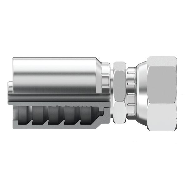 BT-JCFX-2020 : Continental Hose Fitting, 1.25 (1-1/4") Hose ID, 1-5/8-12 Female JIC, Straight, Swivel Connection
