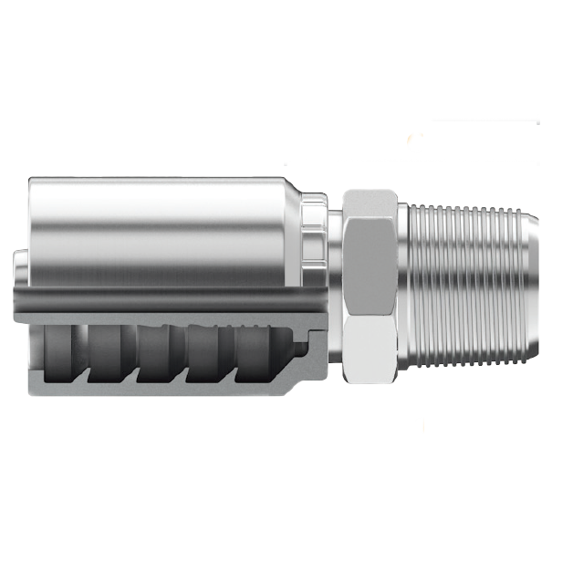 BT-NPM-3232 : Continental Hose Fitting, 2 Hose ID, 2-11-1/2 Male NPT, Straight, Rigid Connection