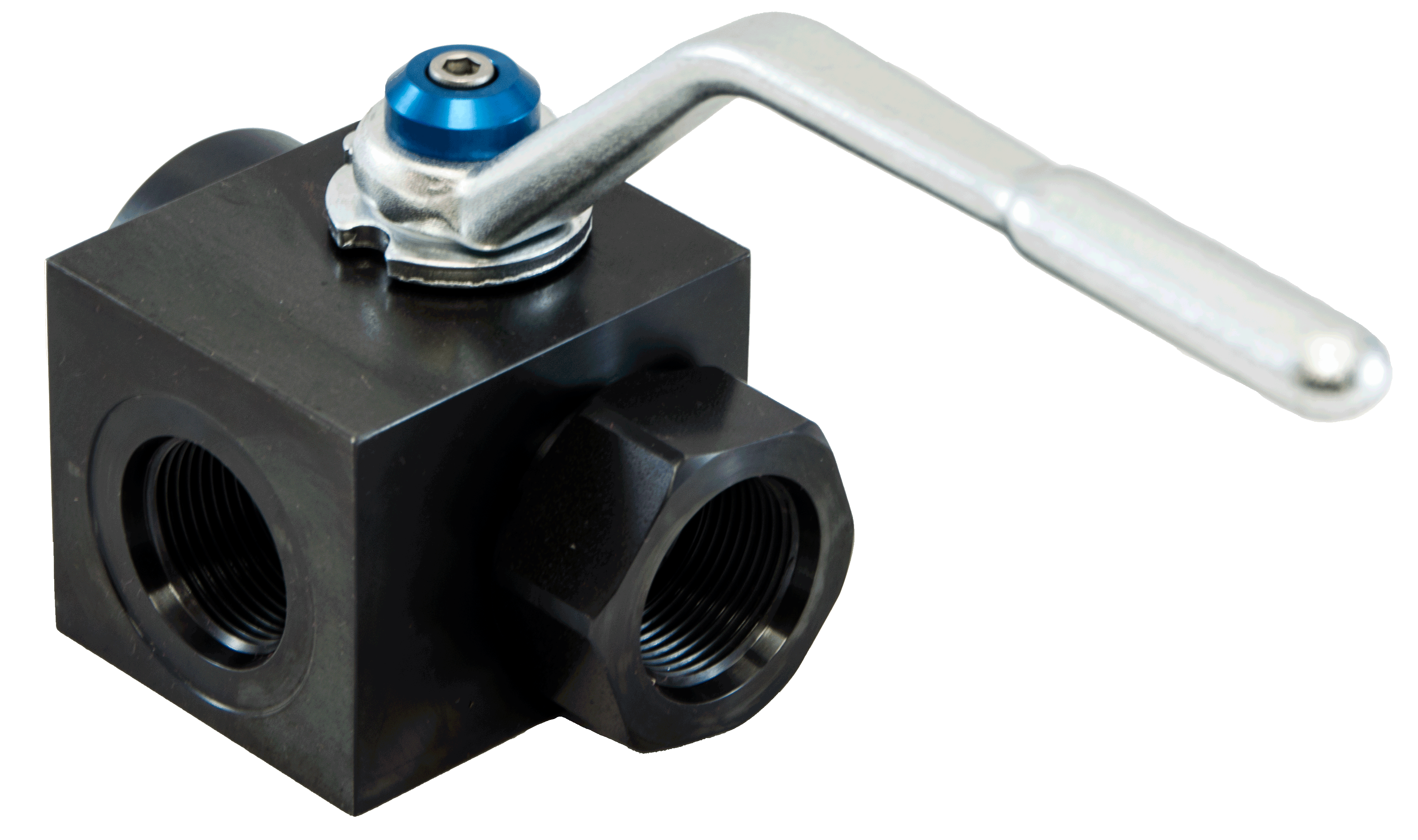 BV3D-2000N-A-1111 : DMIC 3-Way Diverter Ball Valve, 2 NPT, Carbon Steel, 3000psi, Three-Way