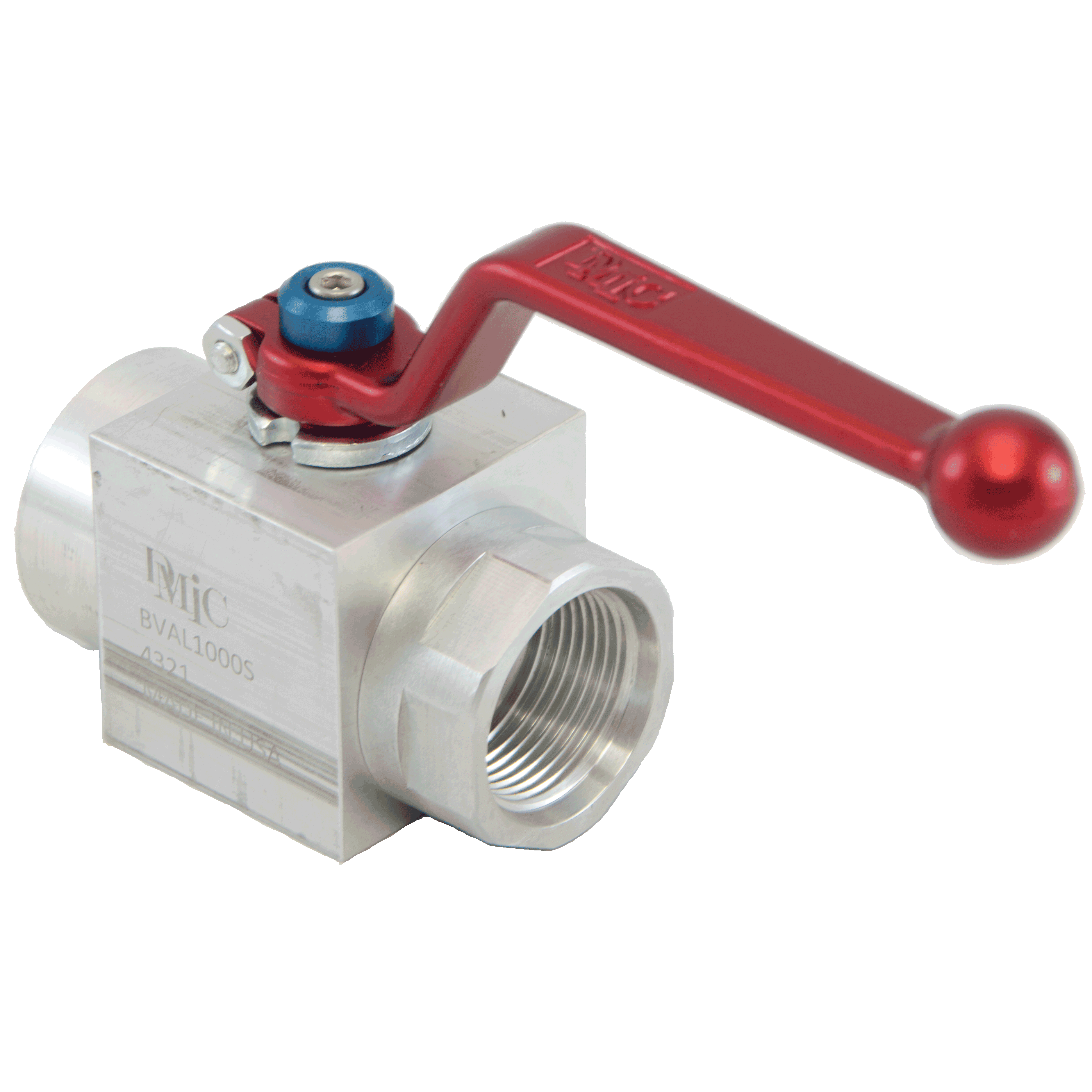 BVAL-0500S-4321 : DMIC Suction Ball Valve, #8 SAE (1/2), Aluminum, 600psi, Two-Way