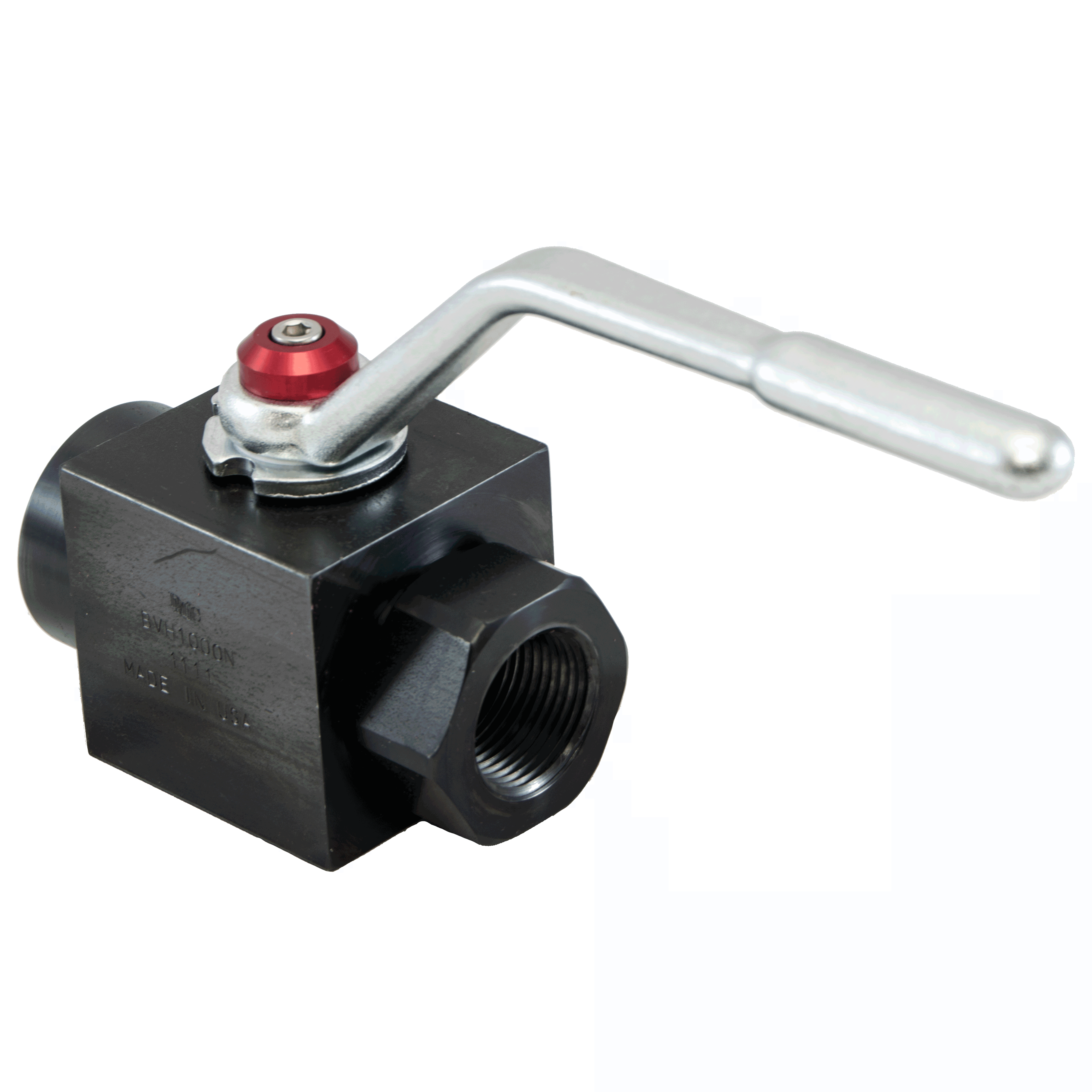 BVH-0375S-1111 : DMIC Square Body Ball Valve, #6 SAE (3/8), Carbon Steel, 7500psi, Two-Way