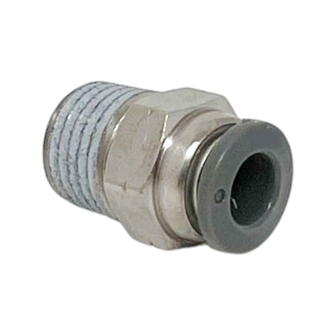C24250410-10PACK : Norgren Straight adapter(internal and external hex), 1/2 external hex, 10/32 UNF thread, 1/4 tube O/D port