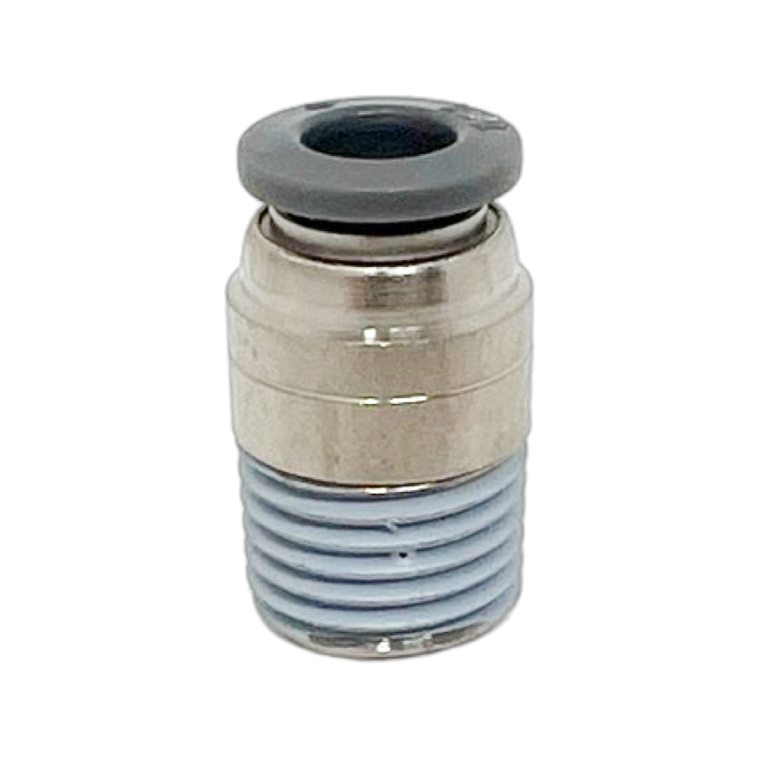 C242A0318-10PACK : Norgren Straight adapter (internal hex only), 3/16 tube O/D, 1/8 NPT thread