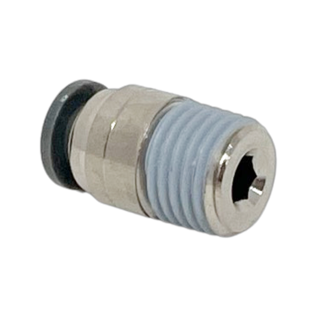 C242A0318-10PACK : Norgren Straight adapter (internal hex only), 3/16 tube O/D, 1/8 NPT thread