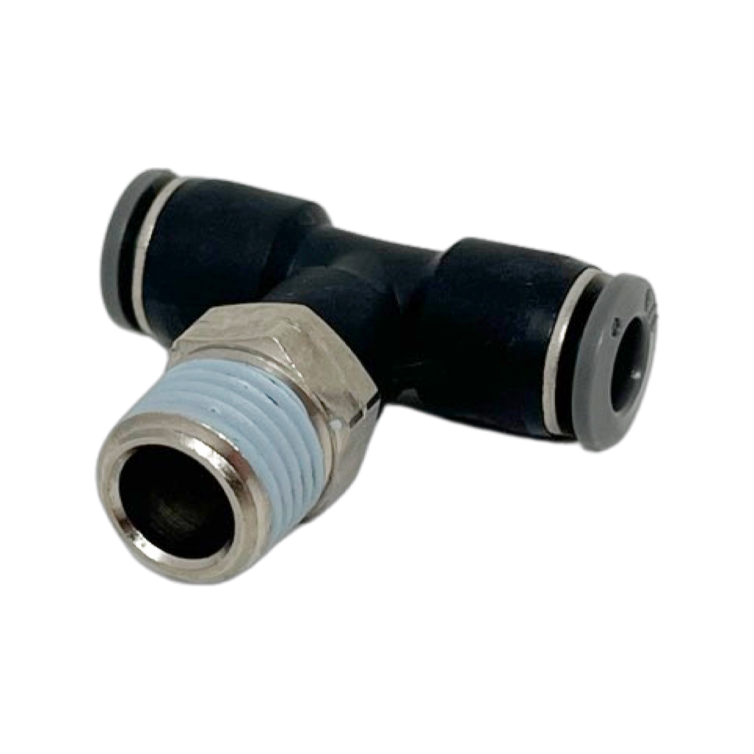 C24670618-5PACK : Norgren Swivel tee adapter, 3/8 tube O/D, 1/8 NPT thread