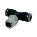 C24670528-10PACK : Norgren Swivel tee adapter, 5/16 tube O/D, 1/4 NPT thread
