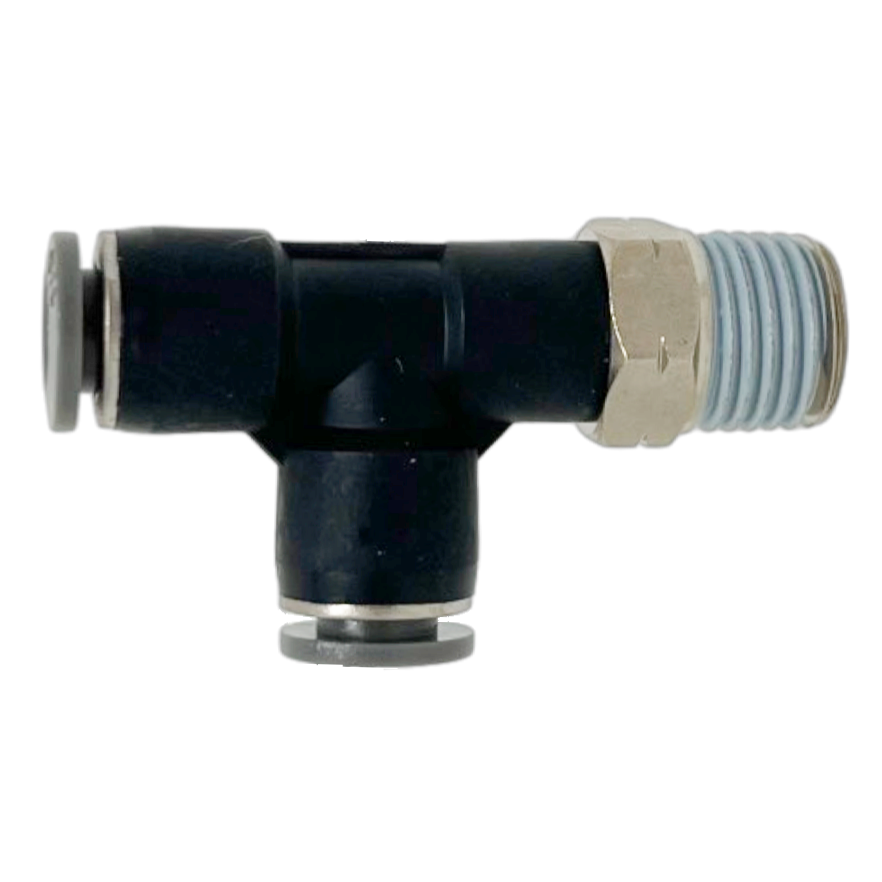 C24680628-5PACK : Norgren Swivel side tee adapter, 3/8 tube O/D, 1/4 NPT thread