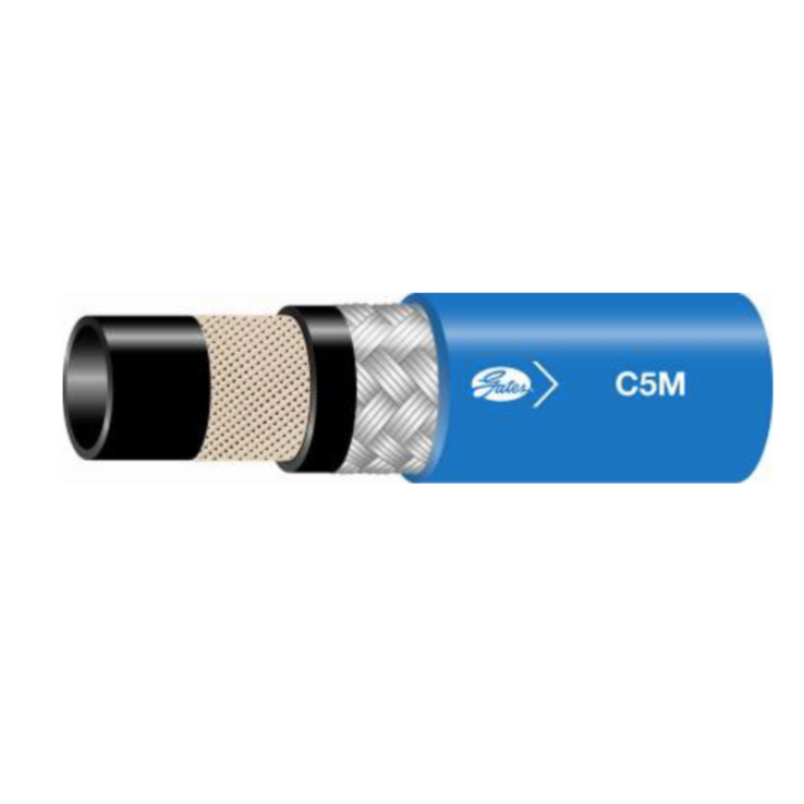 8C5M  : Gates C5M Marine Fuel Line Hose, 0.41 (13/32") ID, 0.77" OD, 500psi Operating, 2000psi Burst, 1.8" Bend, 1-Wire, -4F to +212F, one 50-ft Reel of Hose