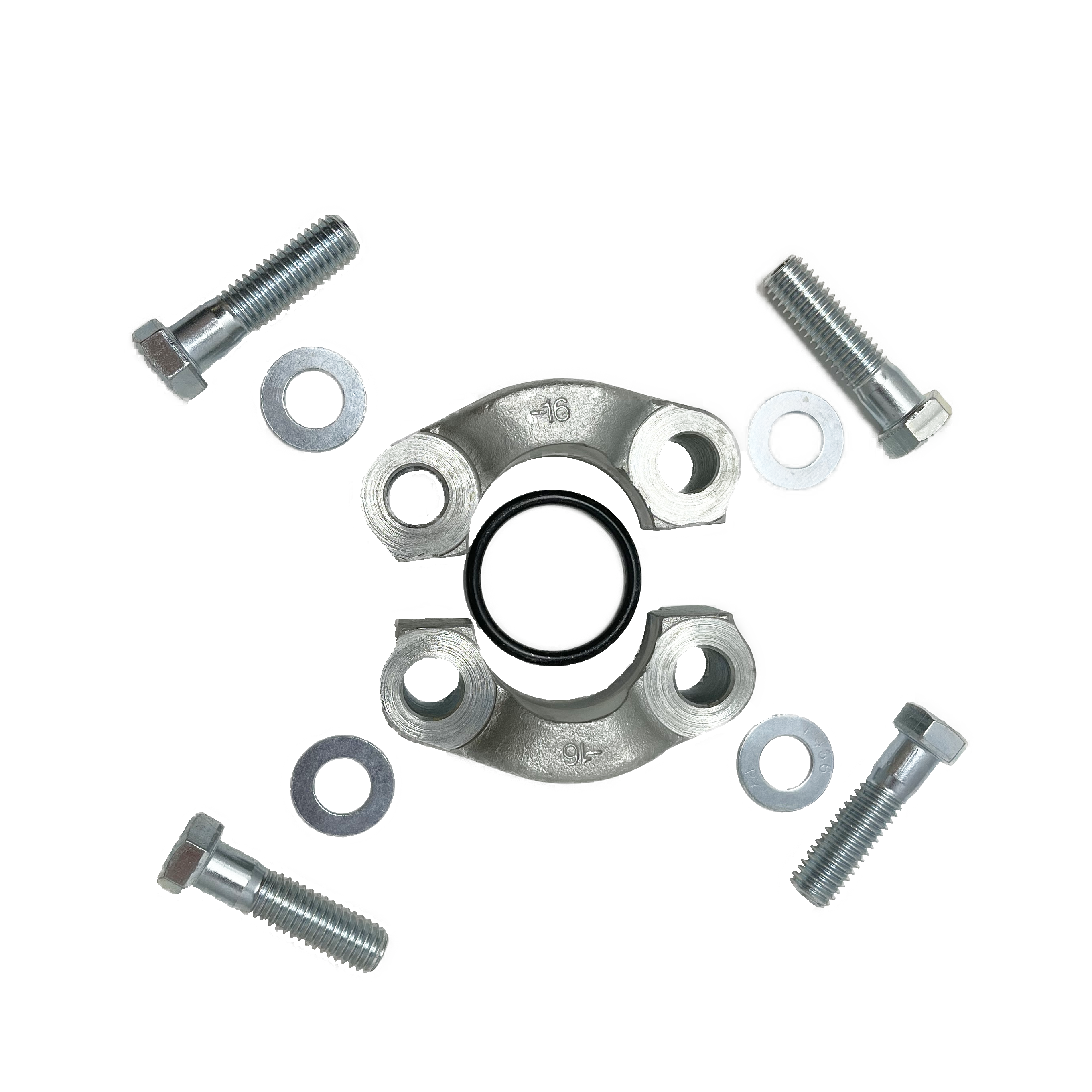 16SFXO : AFP Split Flange Kit, Steel, 1" Code 62, 6000psi, Includes two (2) halves, four (4) bolts, four (4) washers, and one (1) O-Ring