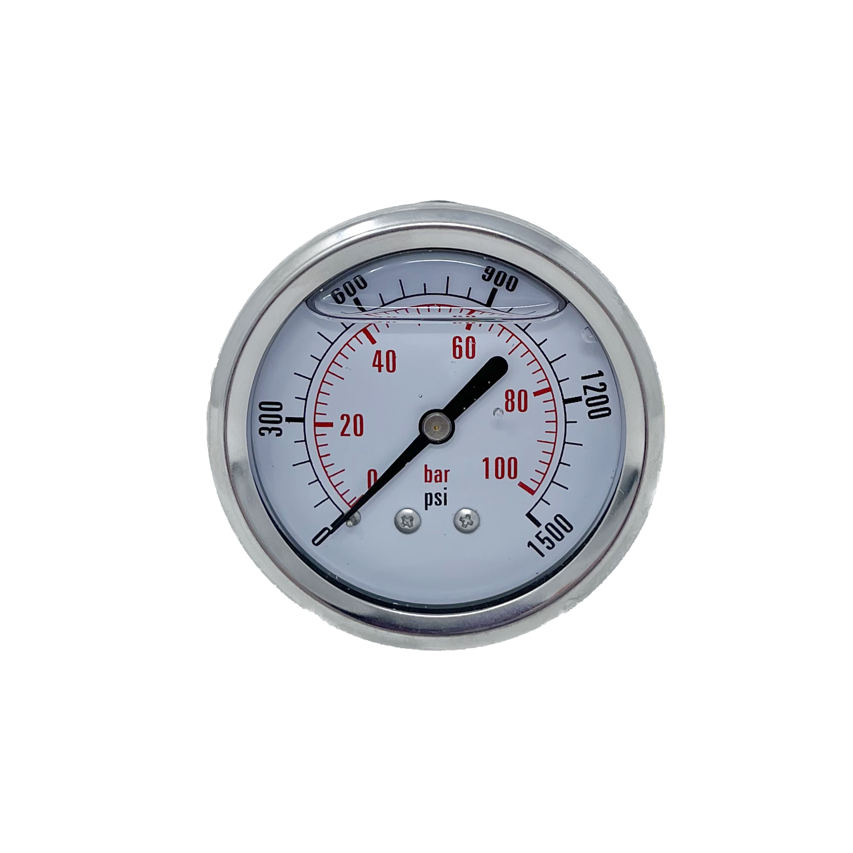 CF1P-100D : Dynamic Pressure Gauge, 2.5" Face, 0-1500psi Pressure Range, 1/4" NPT, Center Back Style