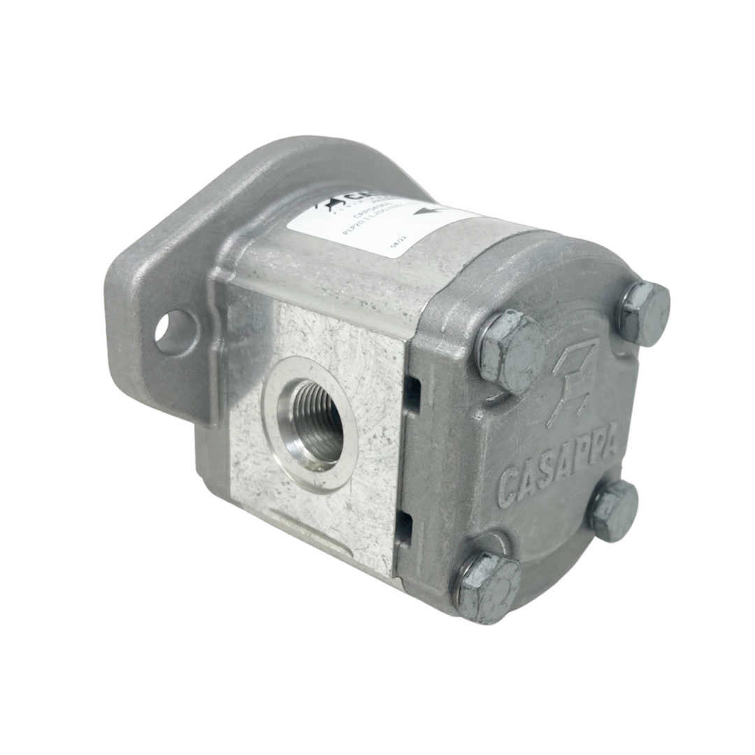 PLP20.11,2S0-49S1-LOF/OC-S7-N-EL-FS : Casappa Polaris Gear Pump, 11.23cc, 3625psi Rated, 3500RPM, CCW, 5/8" Keyed Shaft, SAE A 2-Bolt Flange, 1" #16 ORB Inlet, 0.625 (5/8") #10 SAE Outlet, Aluminum Body & Flange