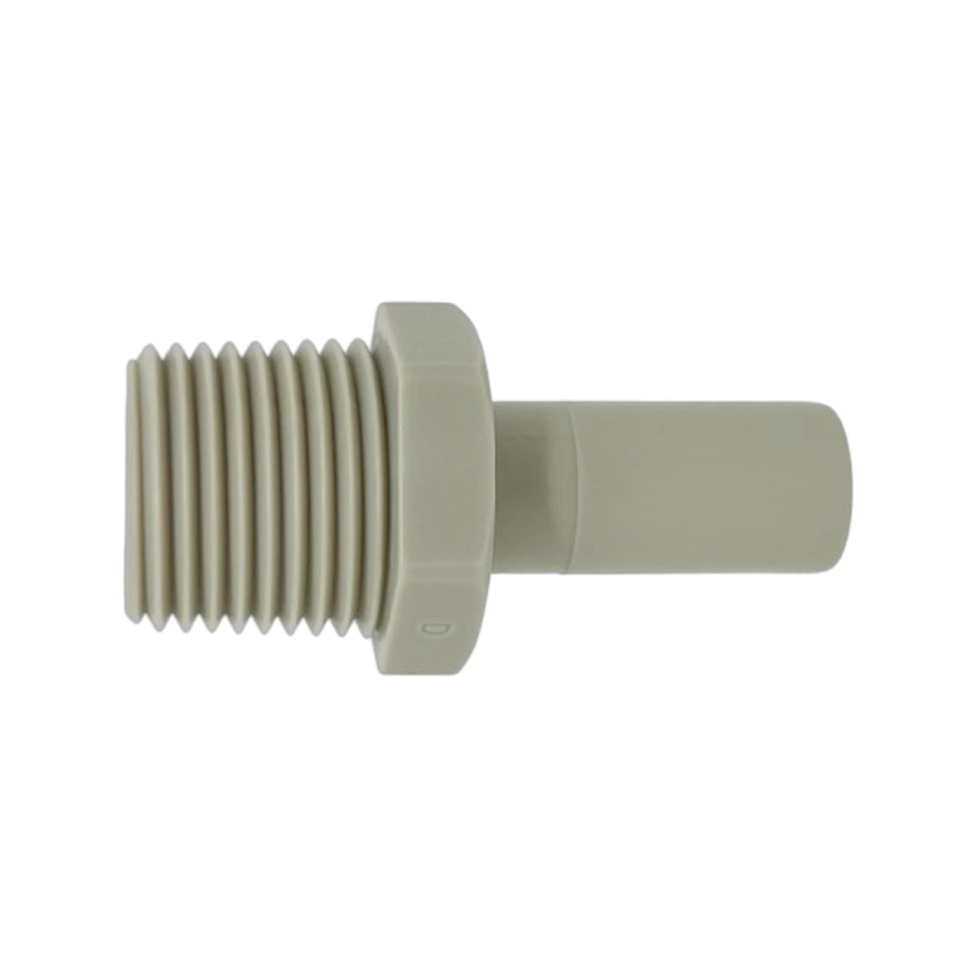 D24150518-10PACK : Norgren Straight Stem Adapter, 5/16 stem O/D, 1/8 NPT thread