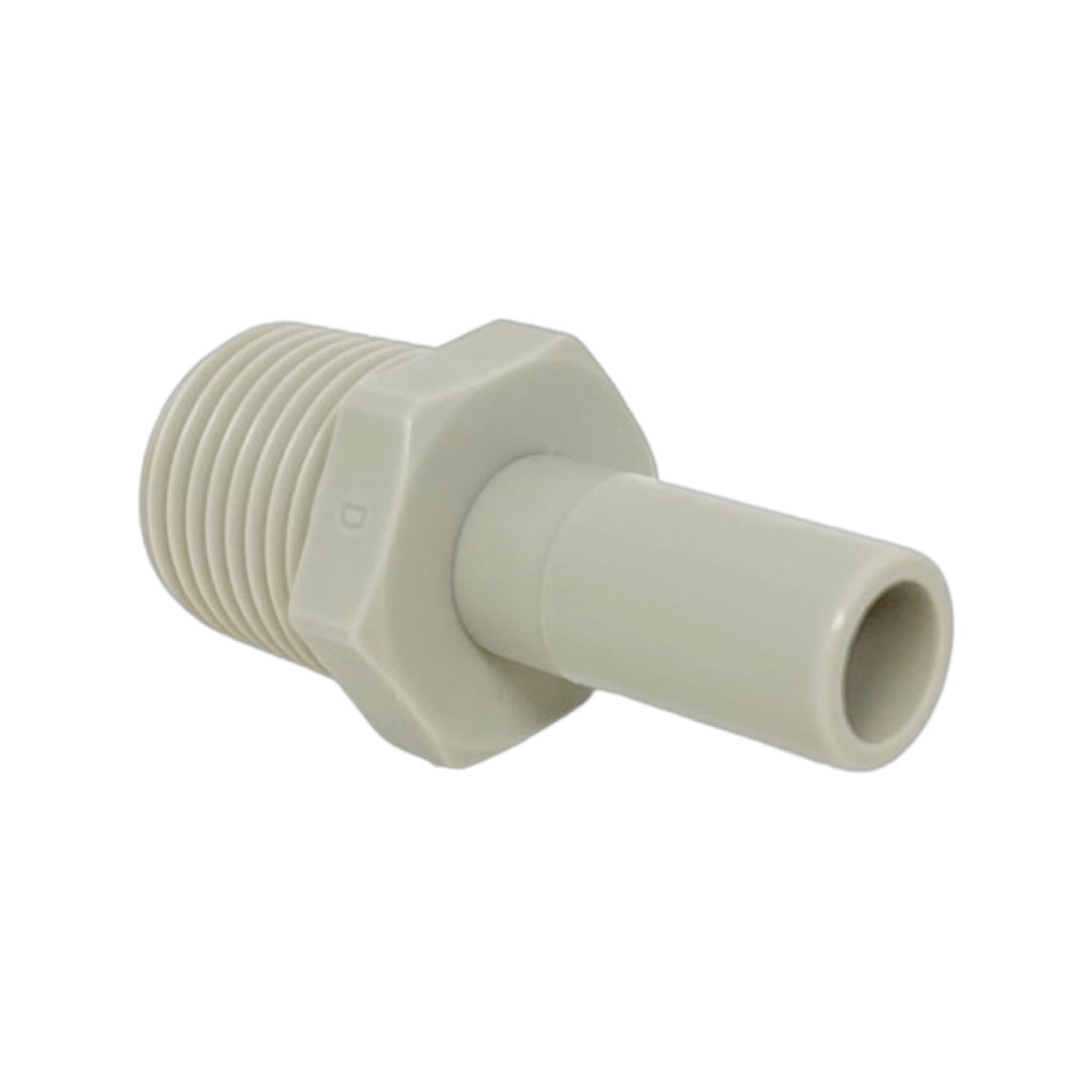 D24150518-10PACK : Norgren Straight Stem Adapter, 5/16 stem O/D, 1/8 NPT thread