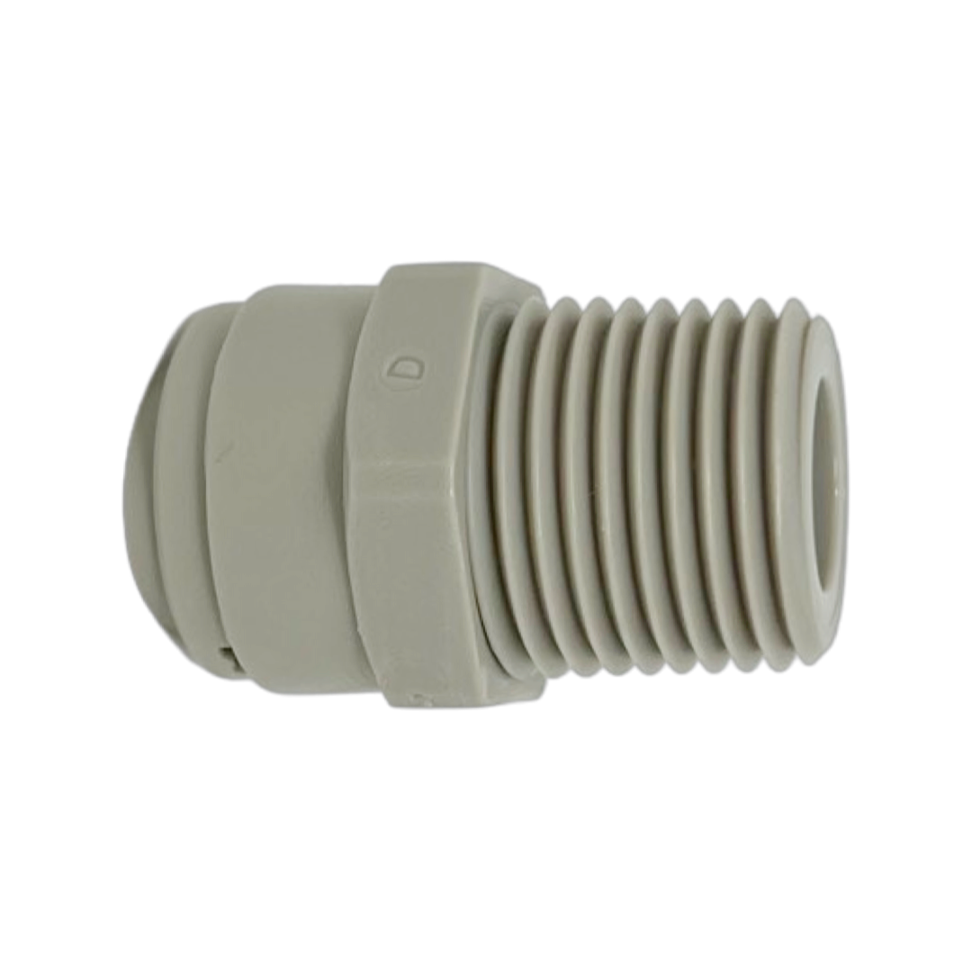 D24250628-10PACK : Norgren Straight Adapter, 3/8 tube O/D, 1/4 NPT thread