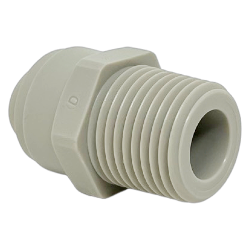 D24250518-10PACK : Norgren Straight Adapter, 5/16 tube O/D, 1/8 NPT thread
