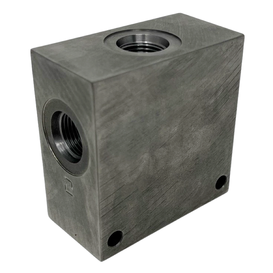 DC083CB8S : Daman Common Cavity Body, C-8-3 Cartridge Cavity, #8 SAE (1/2") Port Connections, 5000psi Rated, Ductile Iron, Without Gauge Port