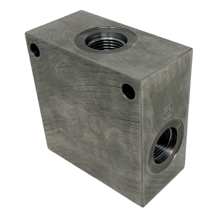 DC083CB8S : Daman Common Cavity Body, C-8-3 Cartridge Cavity, #8 SAE (1/2") Port Connections, 5000psi Rated, Ductile Iron, Without Gauge Port