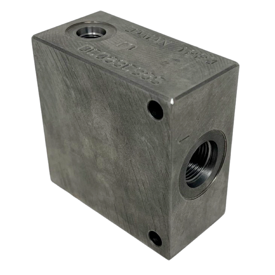 DC083CB8S : Daman Common Cavity Body, C-8-3 Cartridge Cavity, #8 SAE (1/2") Port Connections, 5000psi Rated, Ductile Iron, Without Gauge Port