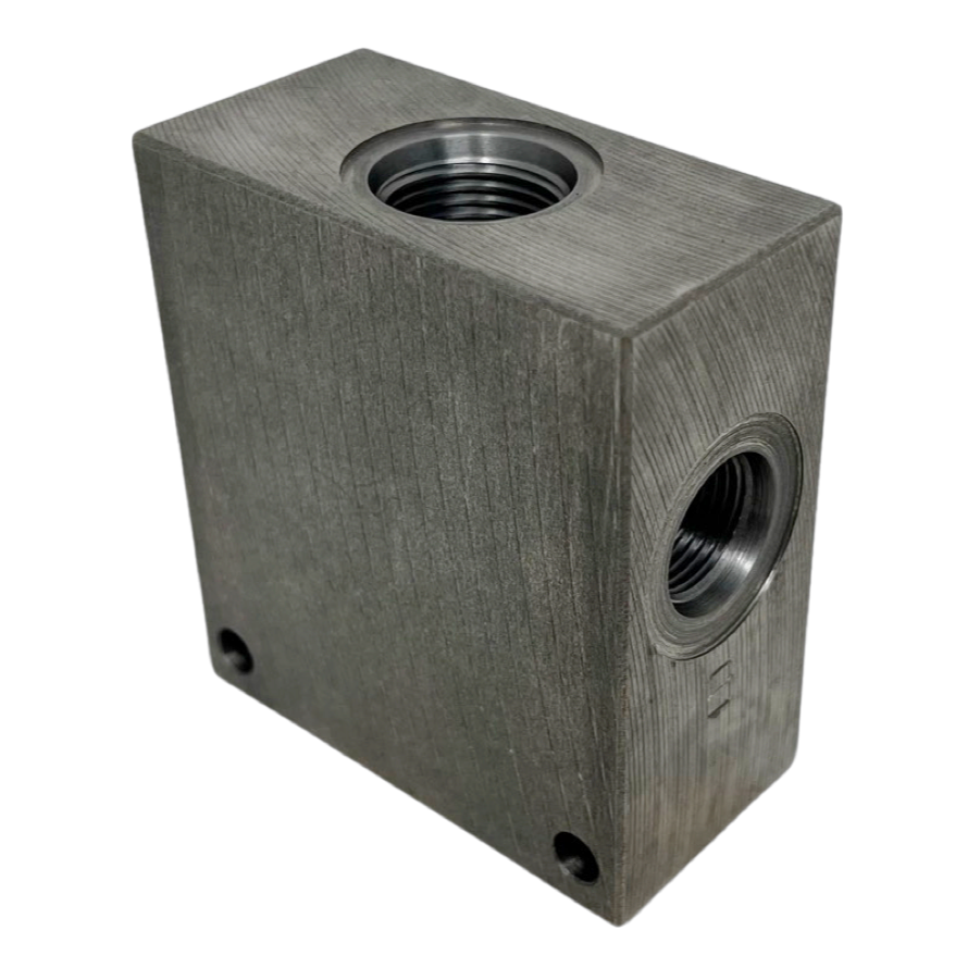 DC103CB8S : Daman Common Cavity Body, C-10-3 Cartridge Cavity, #8 SAE (1/2") Port Connections, 5000psi Rated, Ductile Iron, Without Gauge Port