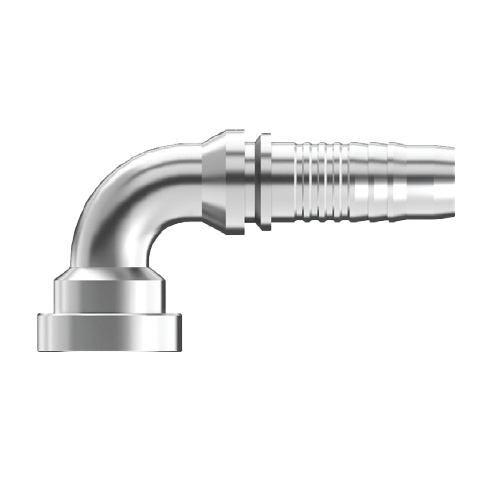DG-FL90-2424 : Continental Hose Fitting, 1.5 (1-1/2") Hose ID,  1.5 Code 61, 90-Degree Connection