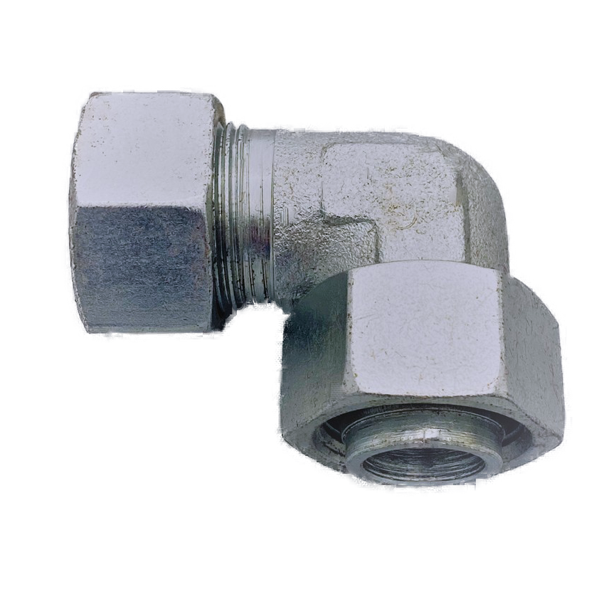 DM8263-L08-L08-FG-OHI : OHI Adapter, 08 Metric Bite Type - 0.5 (1/2") FMA 90-Degree Elbow-Light