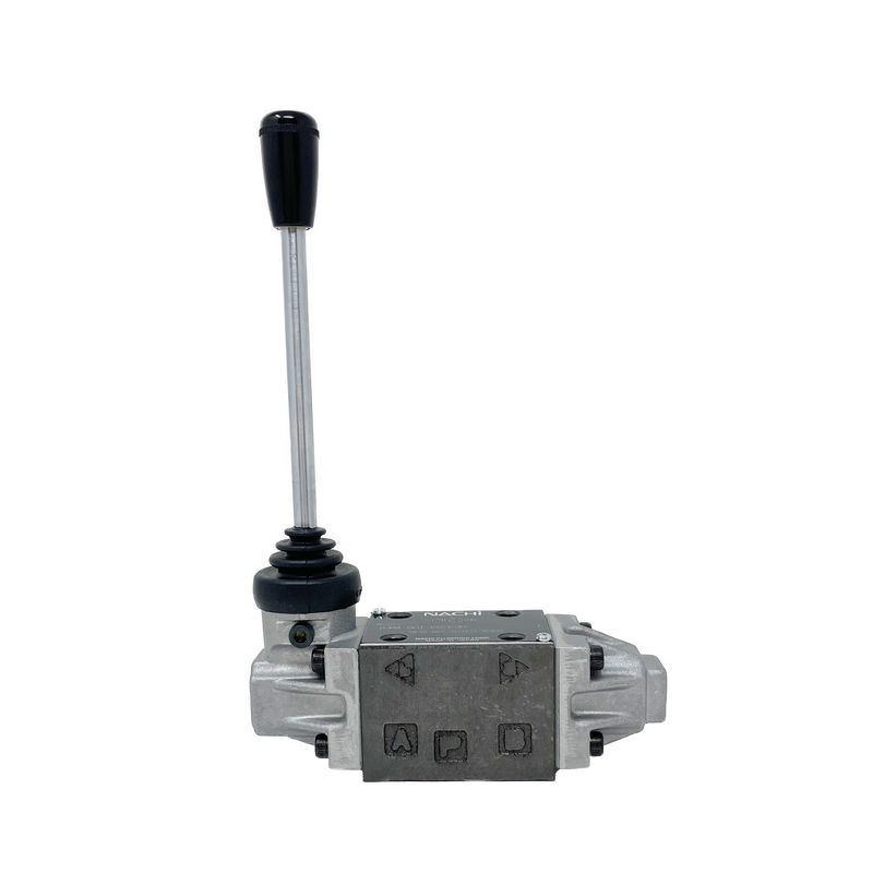 DMA-G01-C5-E20 : Nachi Manual Lever Valve, 4-Way, D03 (NG6), 10.5GPM, 5075psi, All Ports Blocked Neutral, Spring Centered