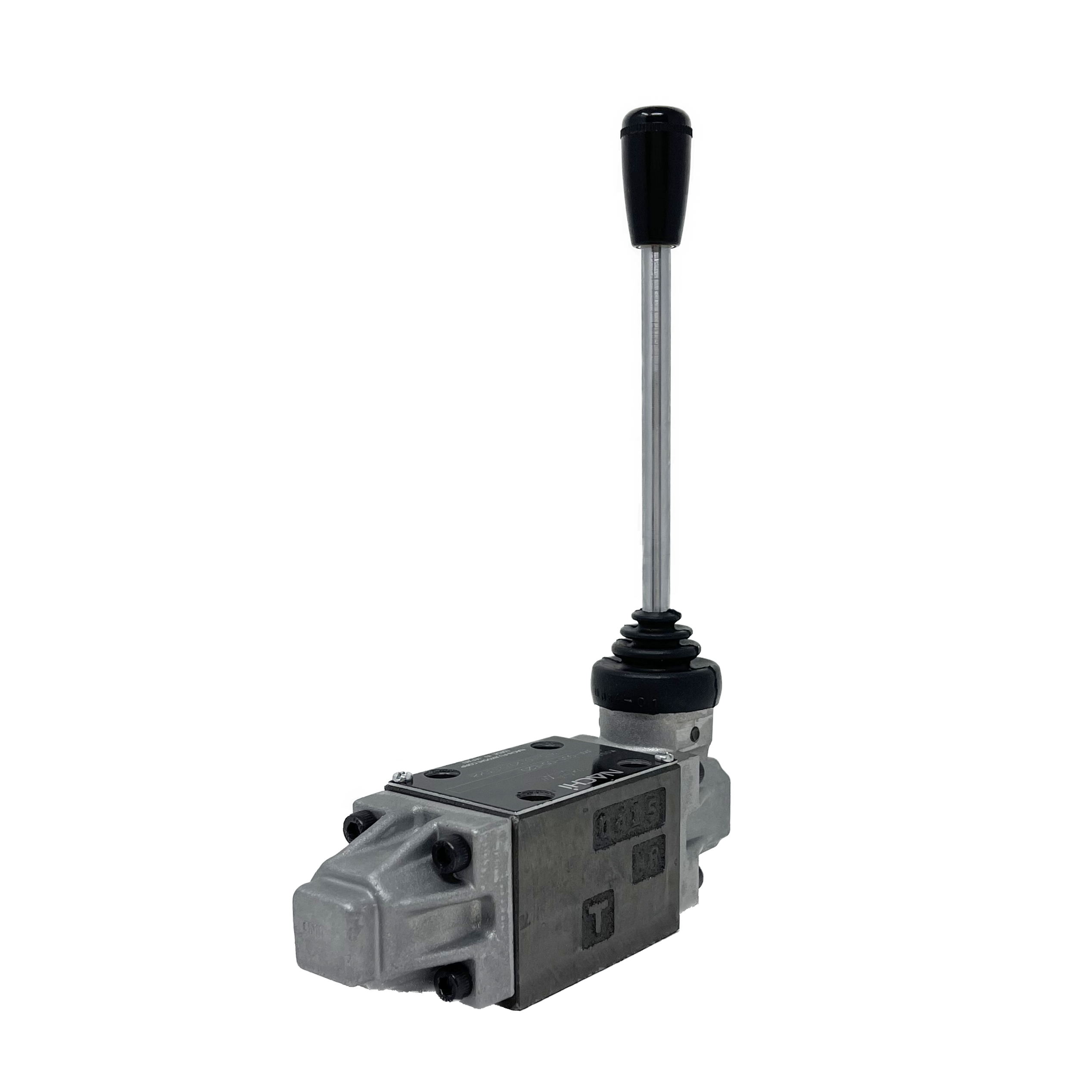 DMA-G01-F4-E20 : Nachi Manual Lever Valve, 4-Way, D03 (NG6), 10.5GPM, 5075psi, All Ports Open Neutral, Detented