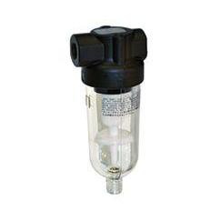 F07-100-A1TA : Norgren F07 Series, miniature general purpose filter, 1/8 PTF ports, 5 µm, auto drain, transparent bowl