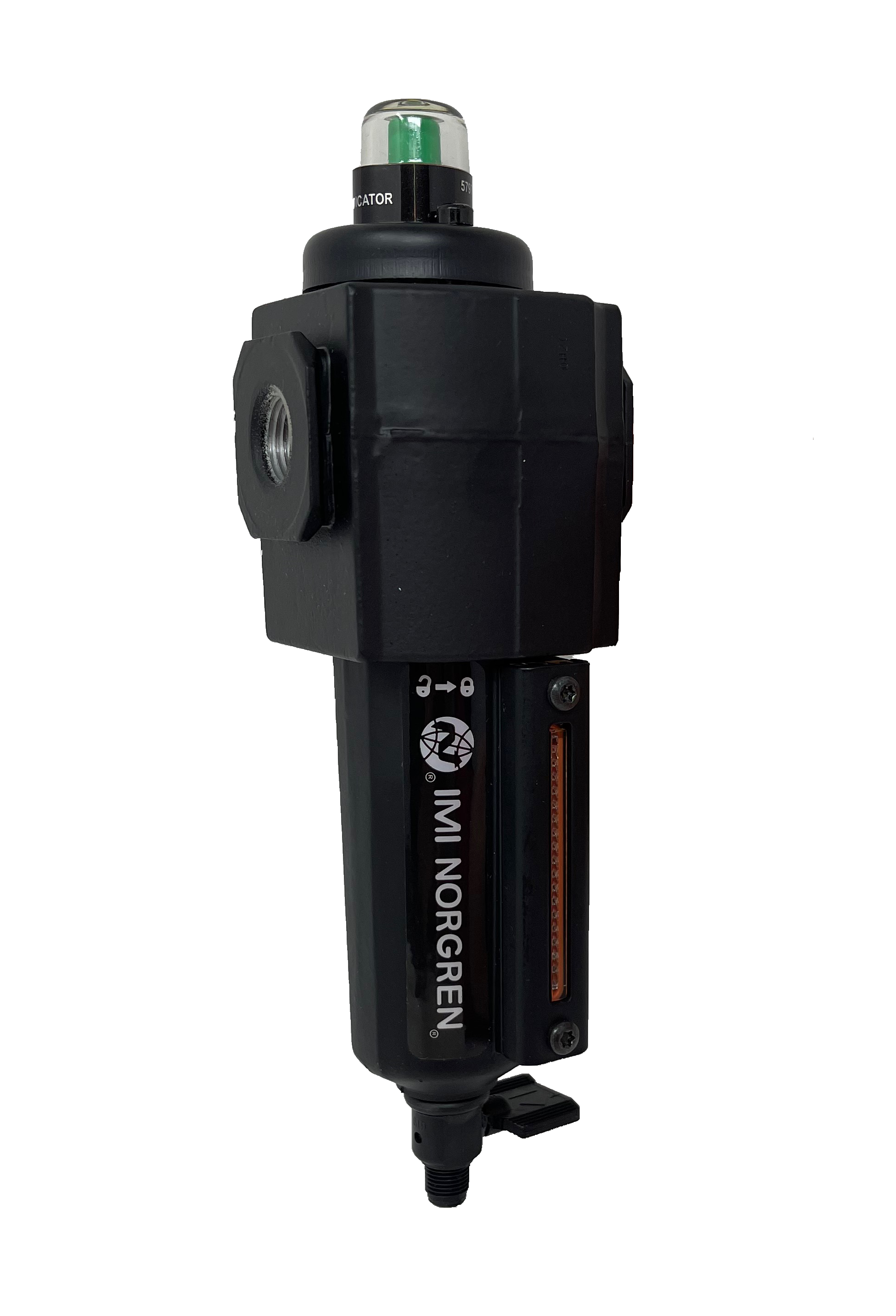 F73C-3AD-QD0 : Norgren Excelon Coalescing Filter, 3/8" NPT, With Mechanical Indicator, Auto Drain, Metal Bowl