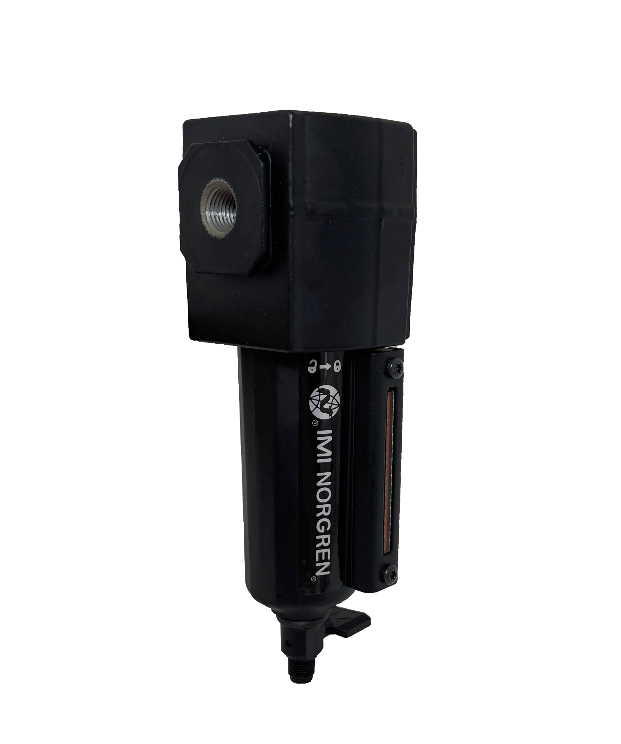 F73G-2AN-QD3 : Norgren Excelon Filter, 1/4" NPT, No Indicator, Manual 1/4 Turn Drain, Metal Bowl, 40-Micron