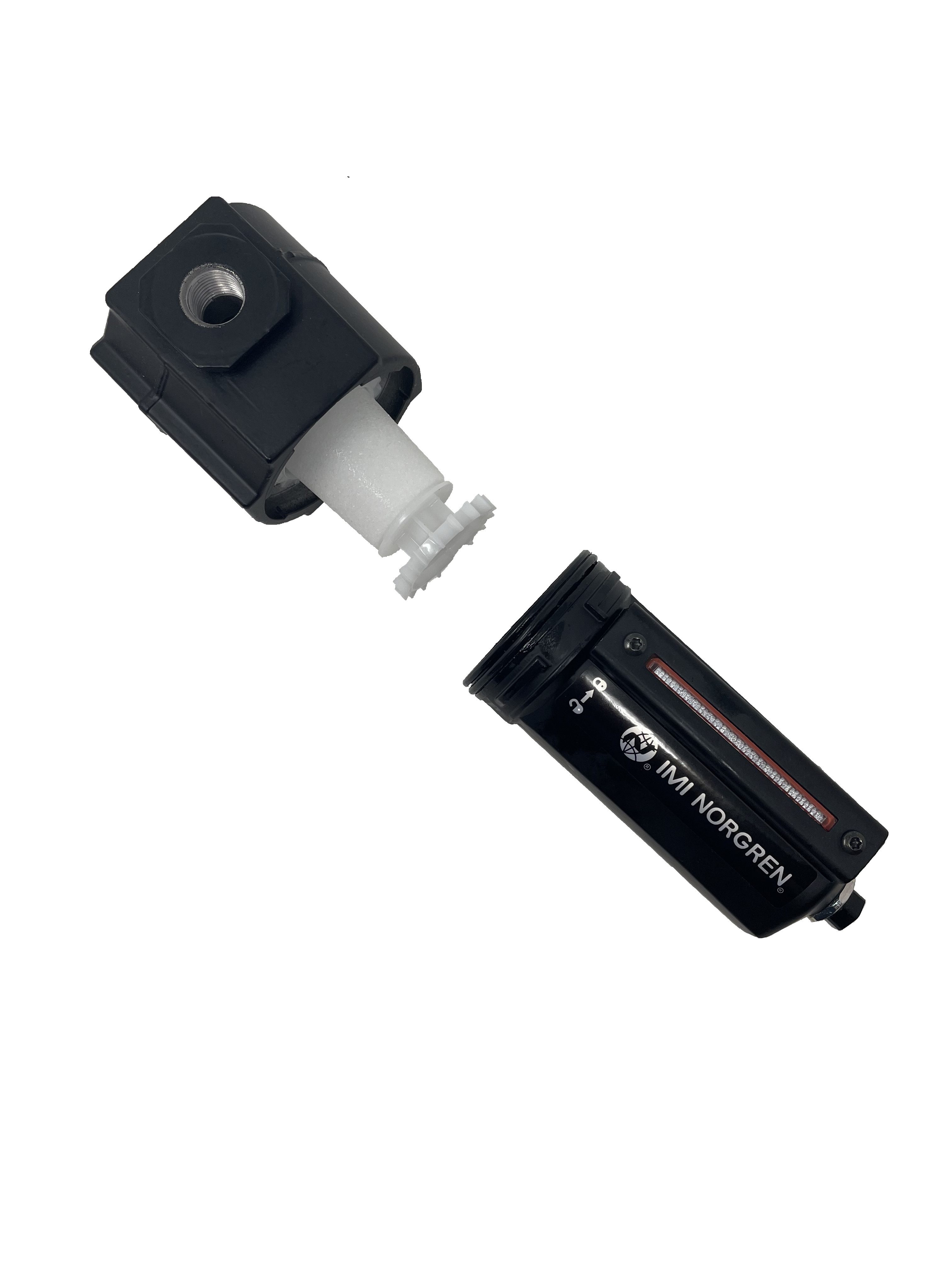 F74G-3AN-AD3 : Norgren Excelon Filter, 3/8" NPT, No Indicator, Auto Drain, Metal Bowl, 40-Micron