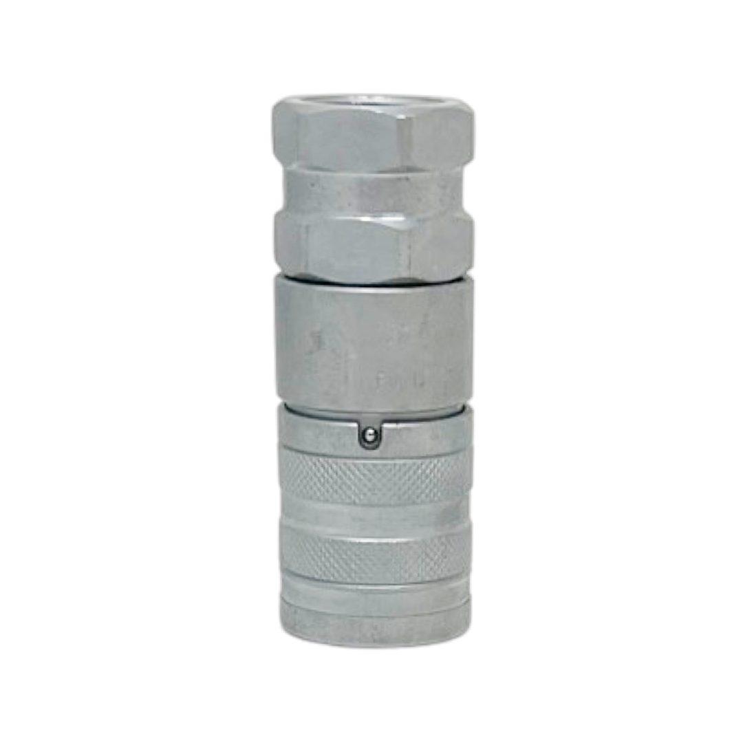 FFH06 12NPT F : Faster Quick Disconnect, Female 3/8" Coupler, 0.5 (1/2") NPT Connection, 5076psi MAWP, 13.2 GPM, ISO 16028 Interchange, Push to Connect Style, Connection Under Pressure Not Allowed