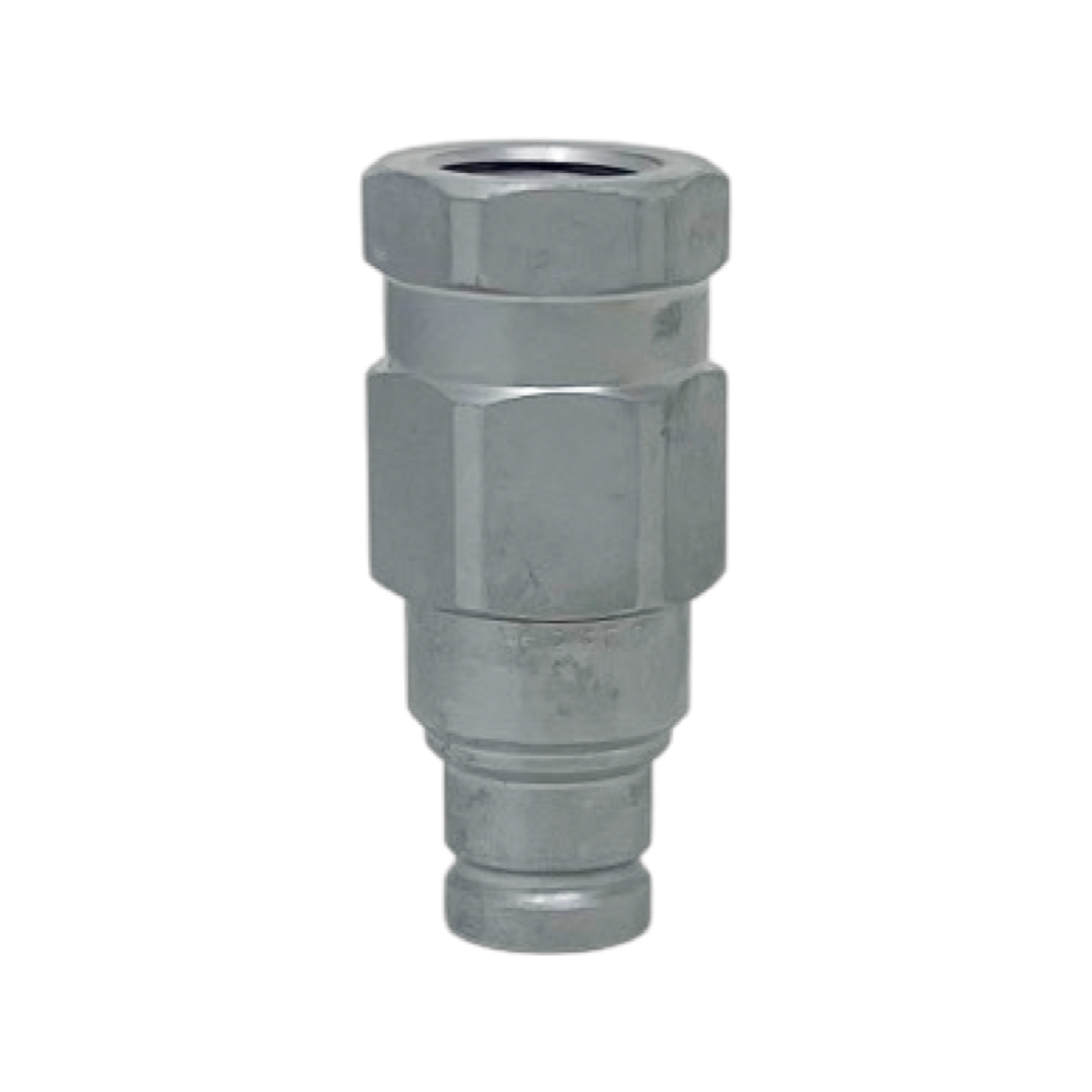 FFH06 12NPT M : Faster Quick Disconnect, Male 3/8" Coupler, 0.5 (1/2") NPT Connection, 5076psi MAWP, 13.21 GPM, ISO 16028 Interchange, Push to Connect Style, Connection Under Pressure Not Allowed