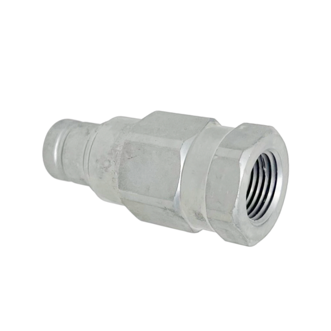 FFH06 12SAE M : Faster Quick Disconnect, Male 3/8" Coupler, 0.5 (1/2") ORB Connection, 5076psi MAWP, 13.21 GPM, ISO 16028 Interchange, Push to Connect Style, Connection Under Pressure Not Allowed